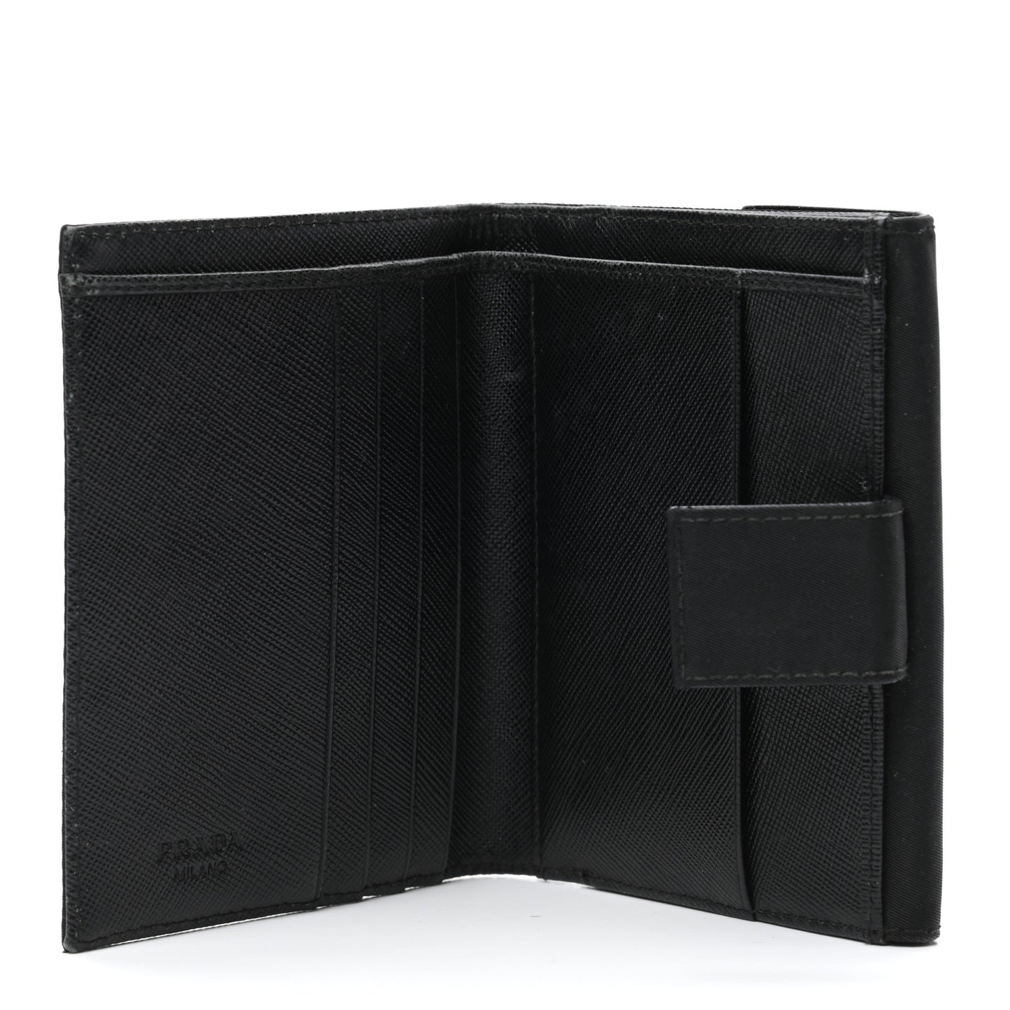 Tessuto Nylon French Wallet Black