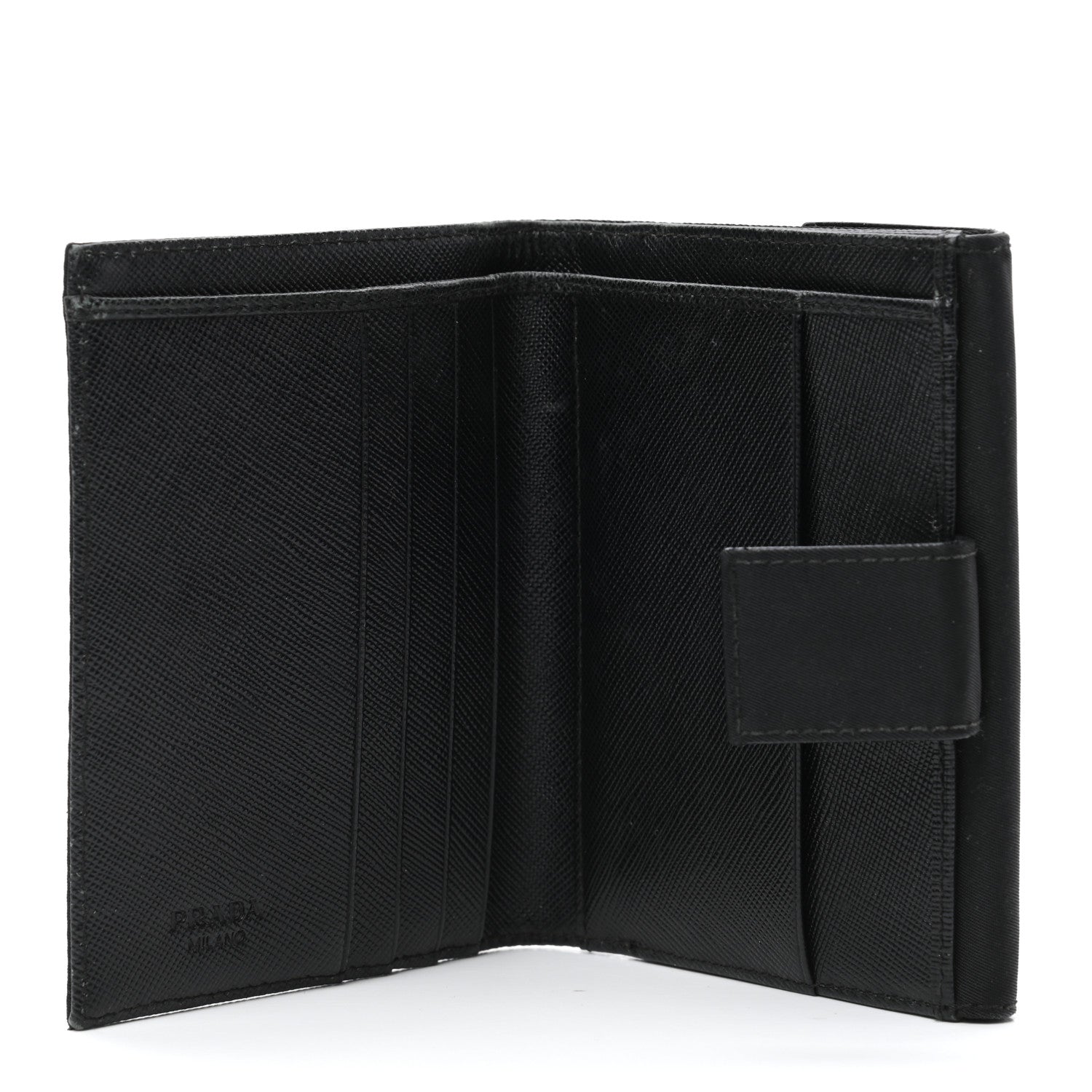 Prada Tessuto Nylon French Wallet Black 5 of 10