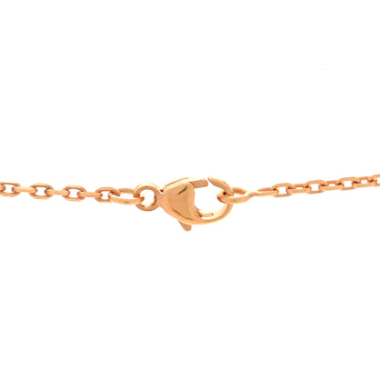Hermes Lacquered Rose Gold Pop H Pendant Necklace Bleu Pastel 5 of 6