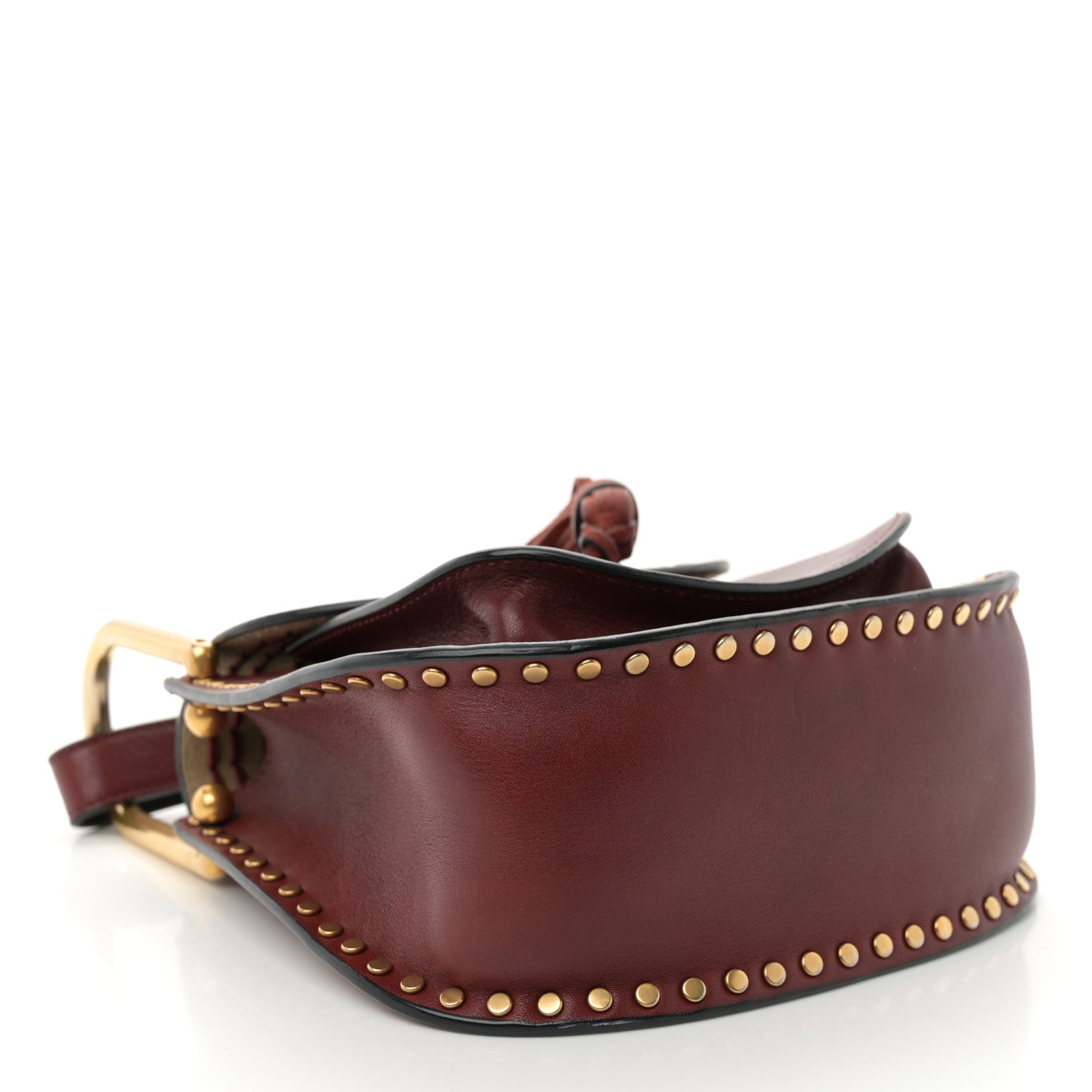 Chloe Calfskin Braided Mini Hudson Shoulder Bag Sienna Red 4 of 10