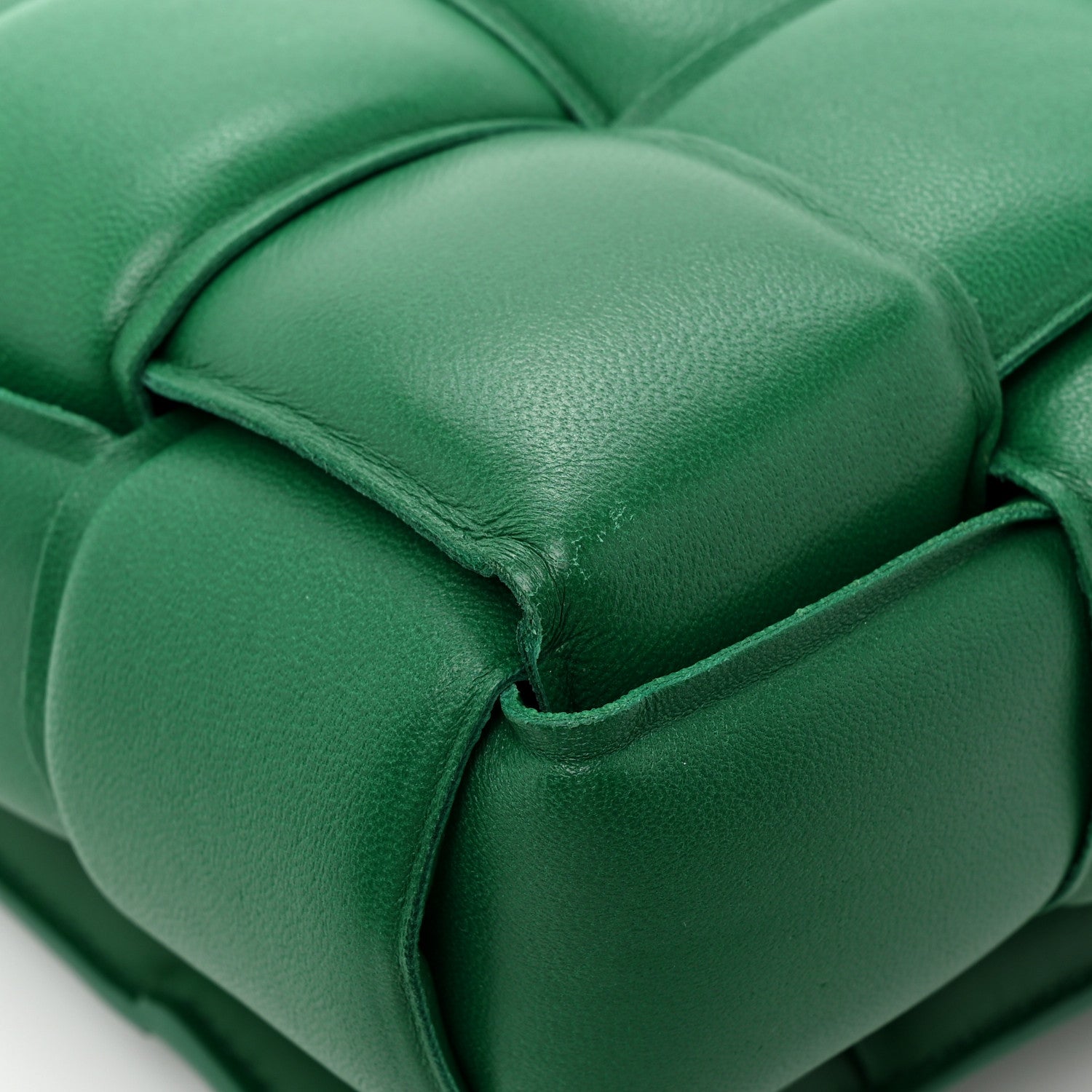 Bottega Veneta Lambskin Maxi Intreccio Padded Chain Cassette Crossbody Bag Racing Green 11 of 12