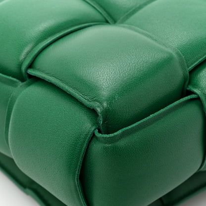 Bottega Veneta Lambskin Maxi Intreccio Padded Chain Cassette Crossbody Bag Racing Green 11 of 12