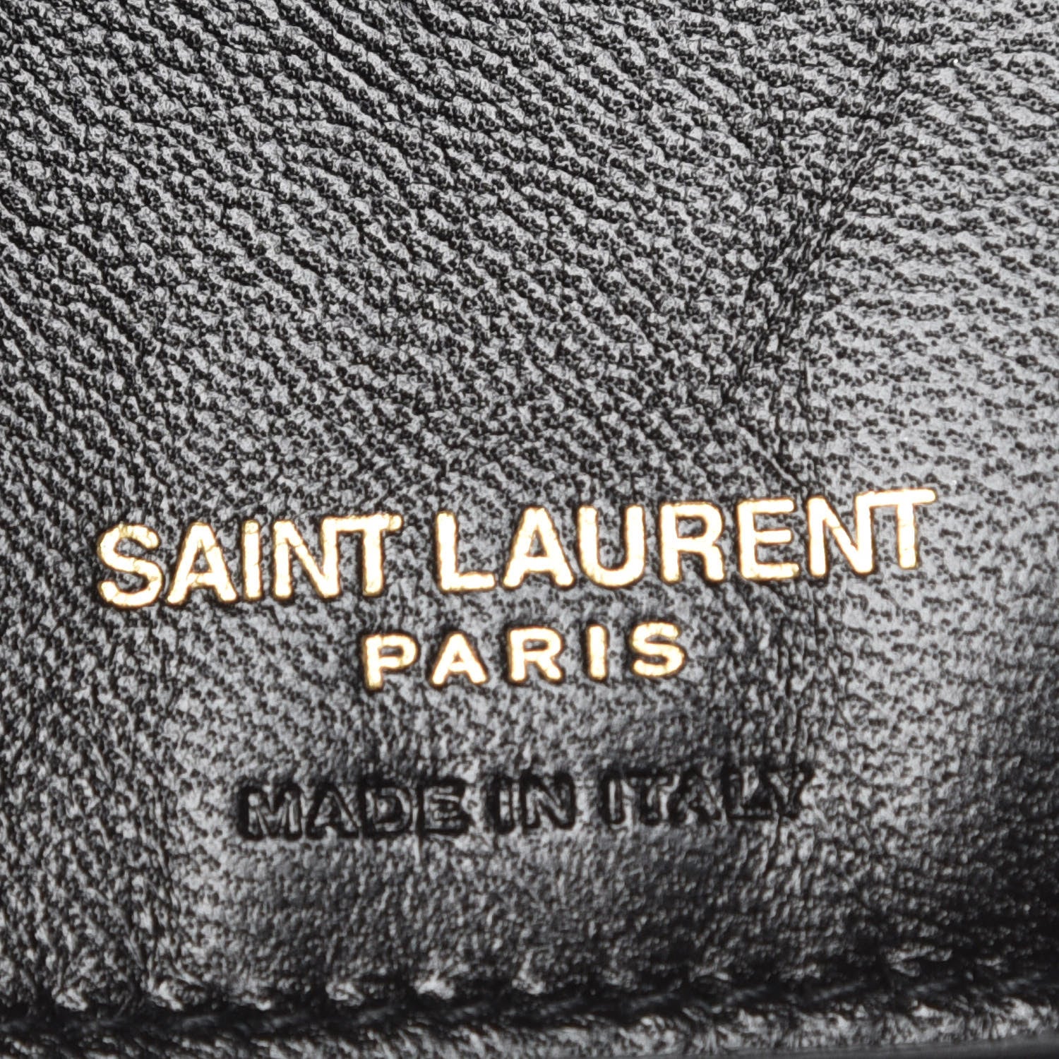Saint Laurent Patent Matelasse Monogram Vicky Tri-Fold Wallet Black 6 of 7