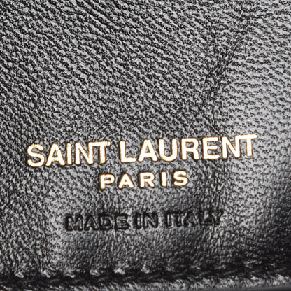 Saint Laurent Patent Matelasse Monogram Vicky Tri-Fold Wallet Black 6 of 7