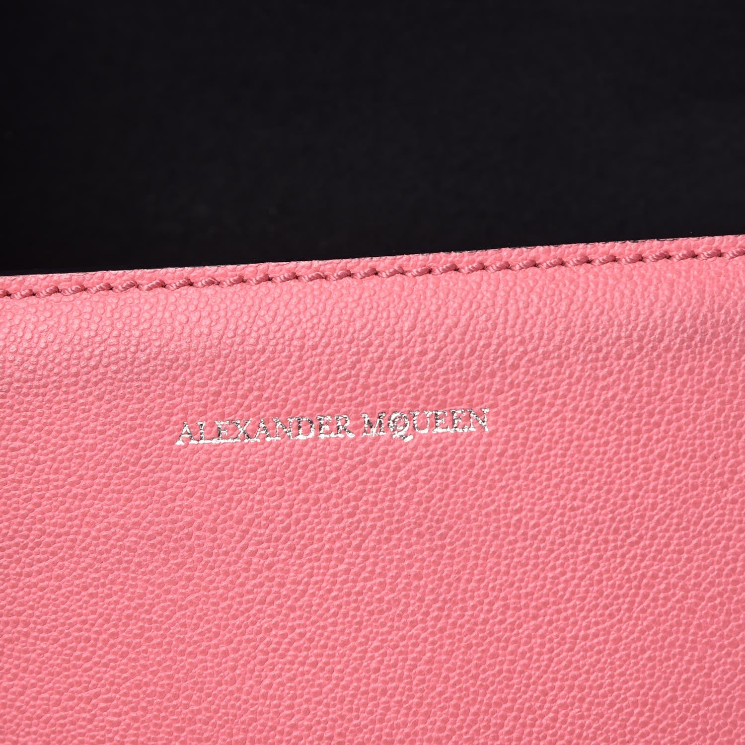 Alexander McQueen Grained Calfskin Small Insignia Flap Red Pink 6 of 11