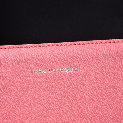 Alexander McQueen Grained Calfskin Small Insignia Flap Red Pink 6 of 11