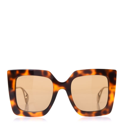 Gucci Acetate Oversize Square Frame GG0435S Sunglasses Havana 2 of 9