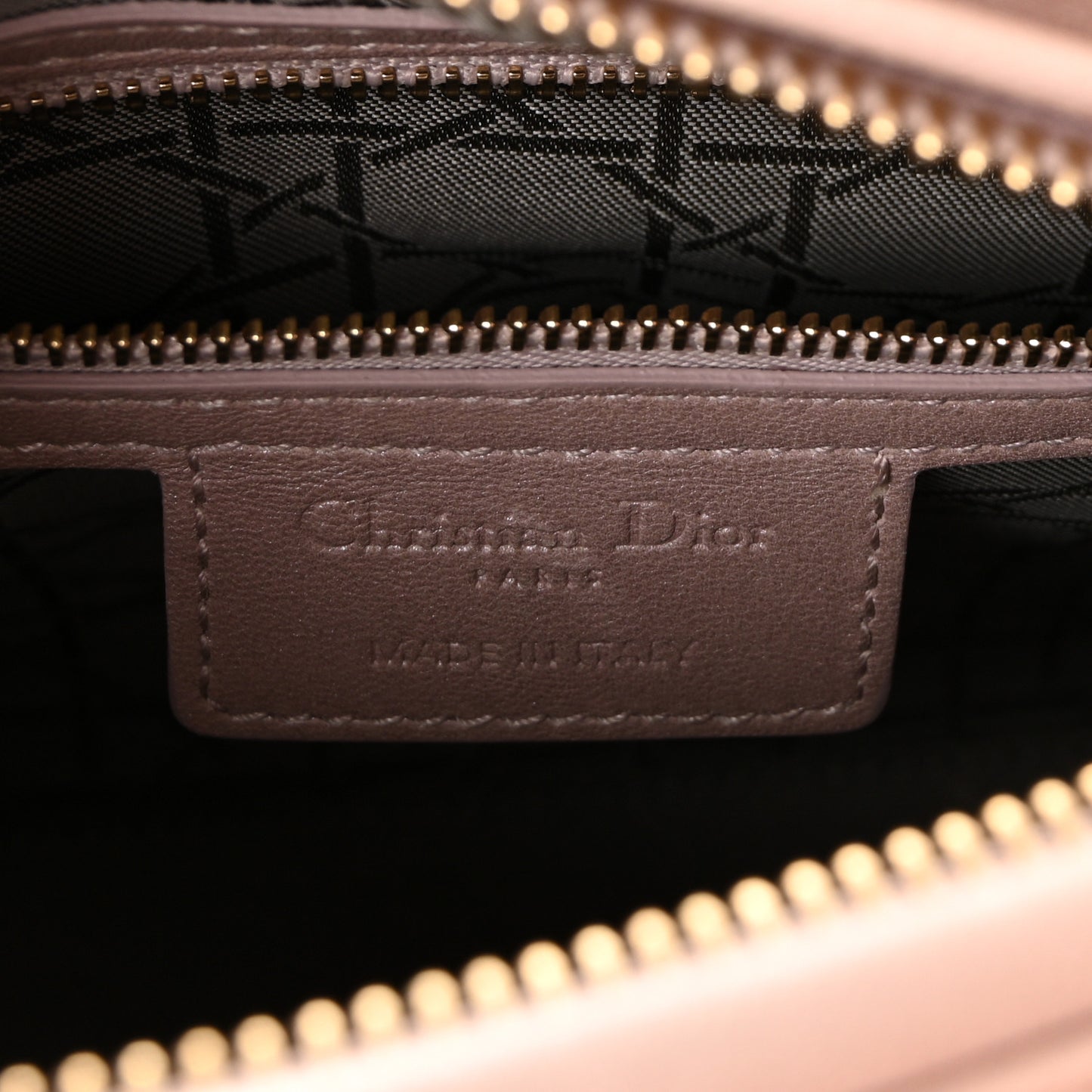 Pearly Lambskin Cannage Medium Lady Dior Lotus