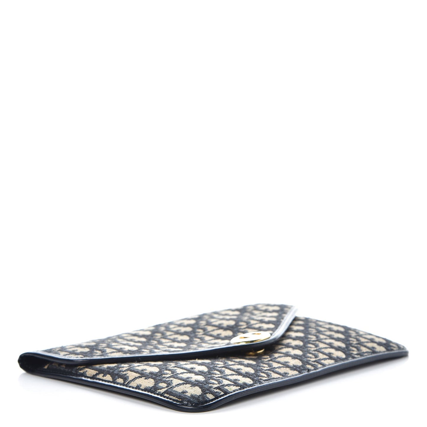 Monogram Envelope Flap Clutch Navy Blue
