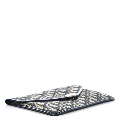 Christian Dior Monogram Envelope Flap Clutch Navy Blue 4 of 6