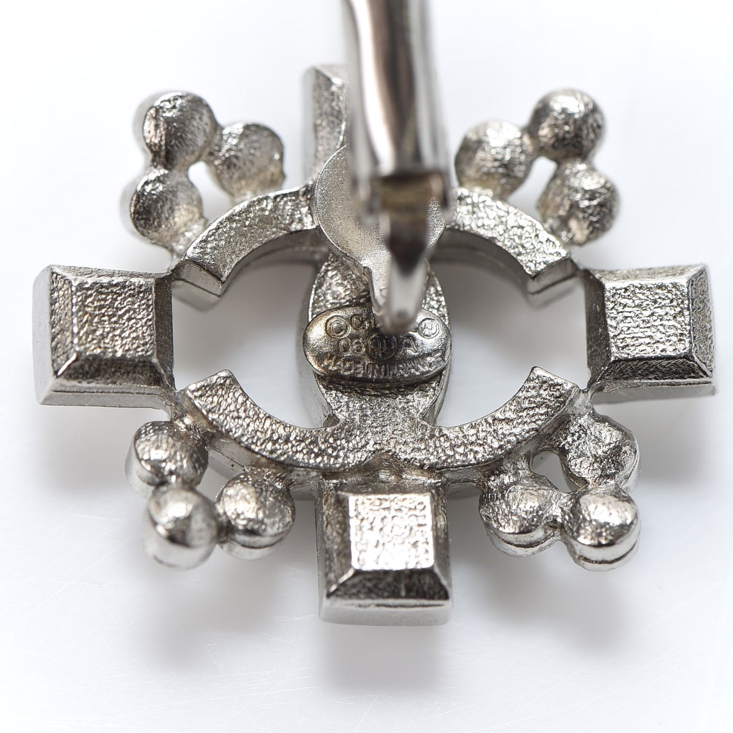 Crystal CC Earrings Silver