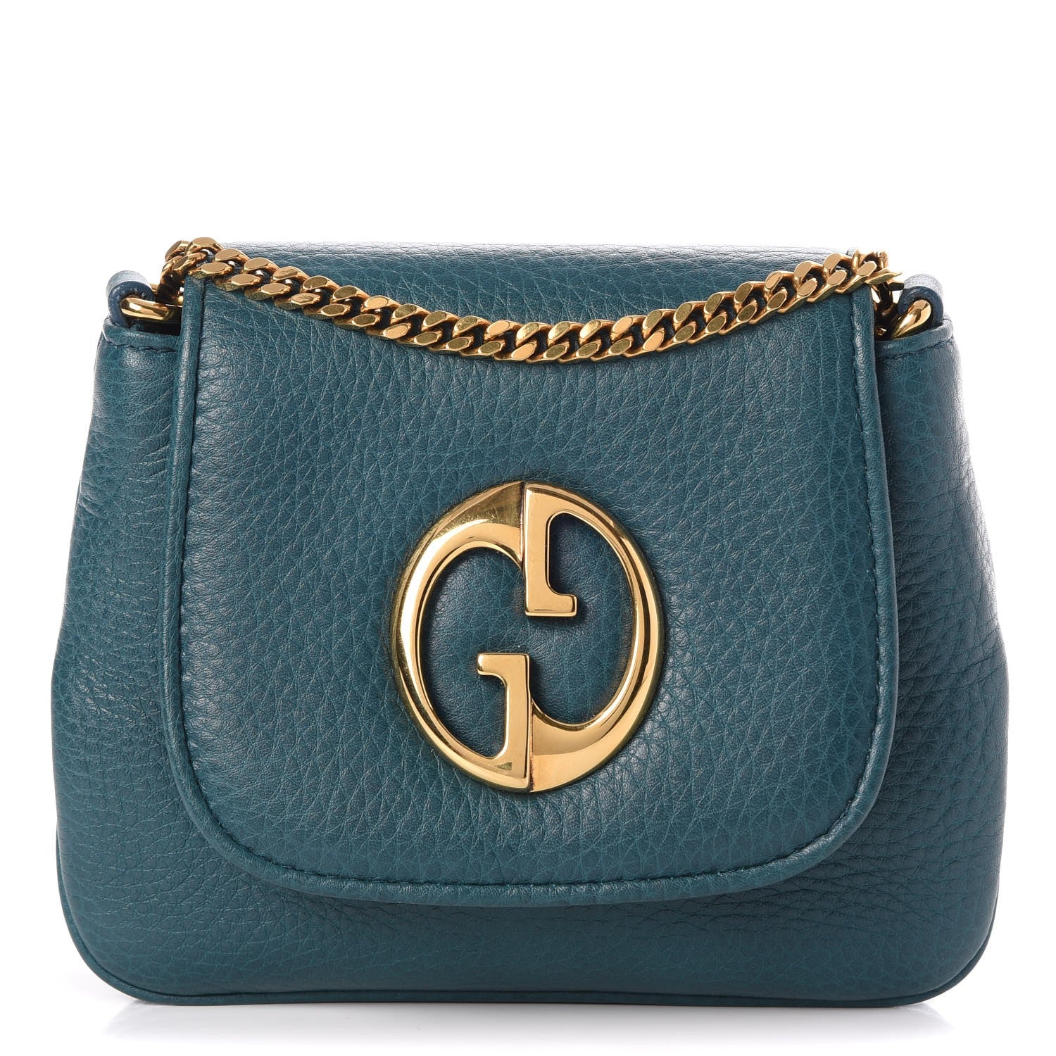 Gucci Dollar Calfskin Small 1973 Chain Shoulder Bag Deep Cobalt 1 of 8