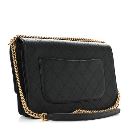 Chanel Caviar Suede Stitched Lady Coco Flap Black 3 of 11