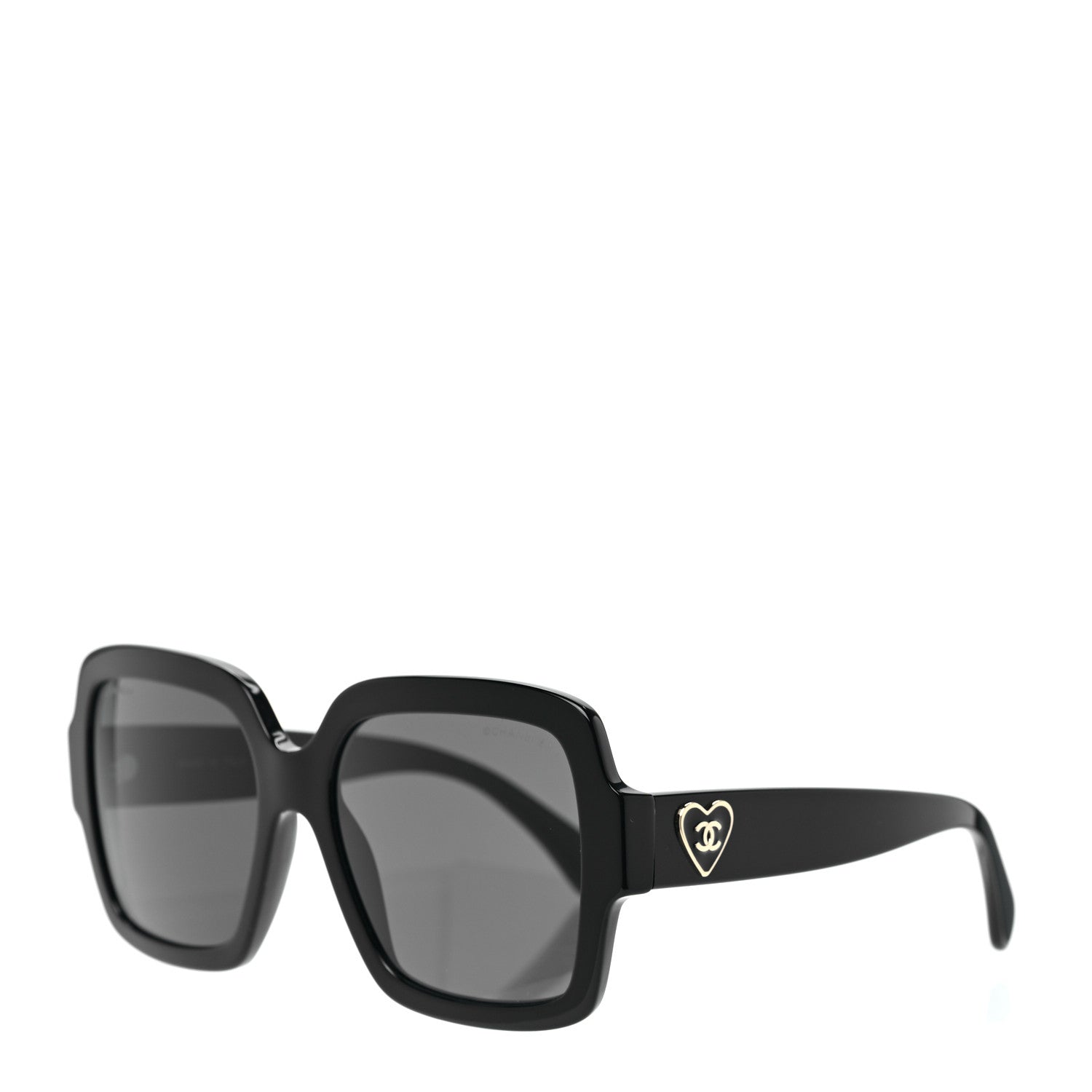 Chanel Acetate Square Heart Sunglasses 5479-A Black 1 of 14