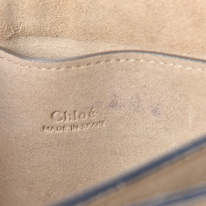 Chloe Suede Calfskin Small Faye Shoulder Bag Majolica Blue 7 of 15