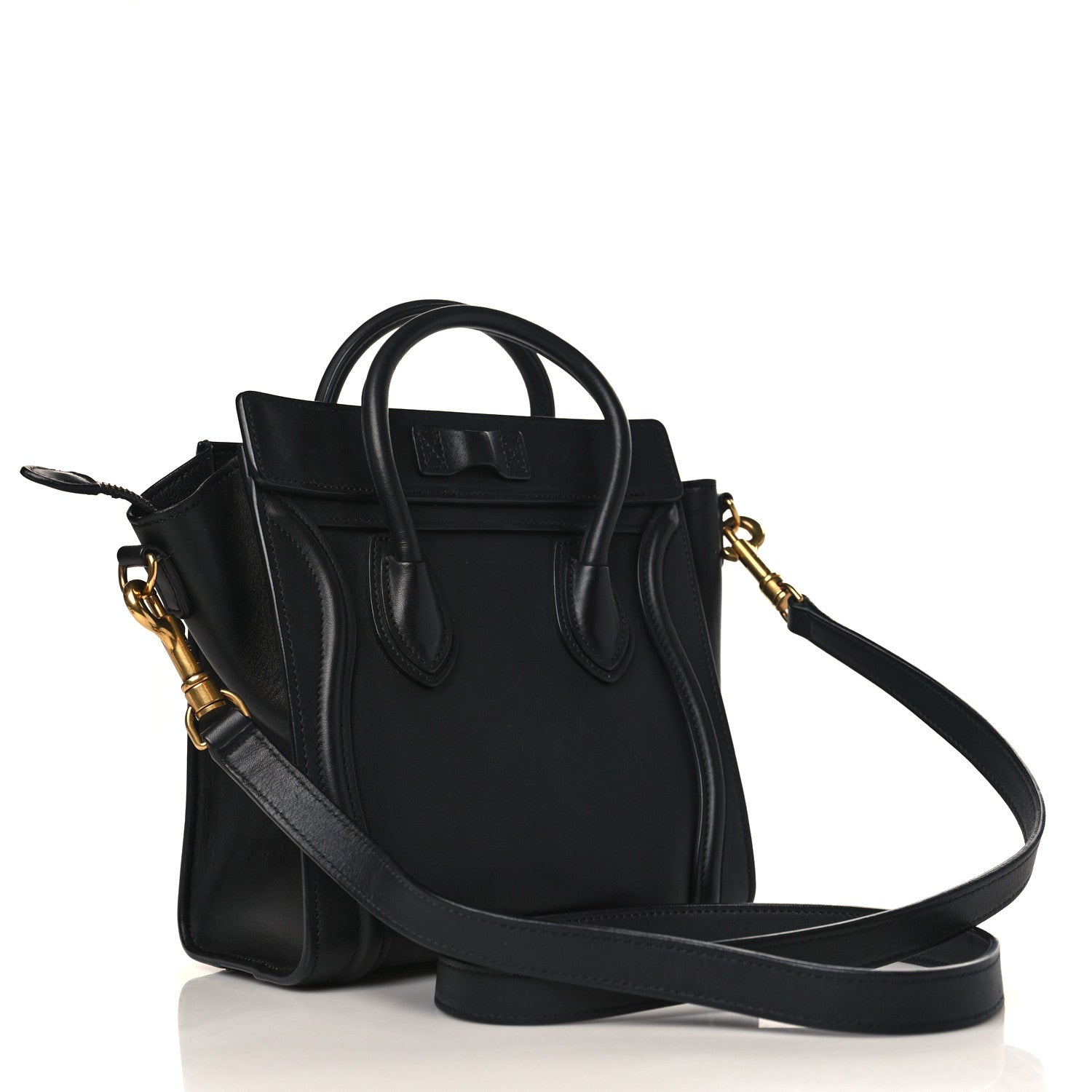 Celine Smooth Calfskin Nano Luggage Black 3 of 8