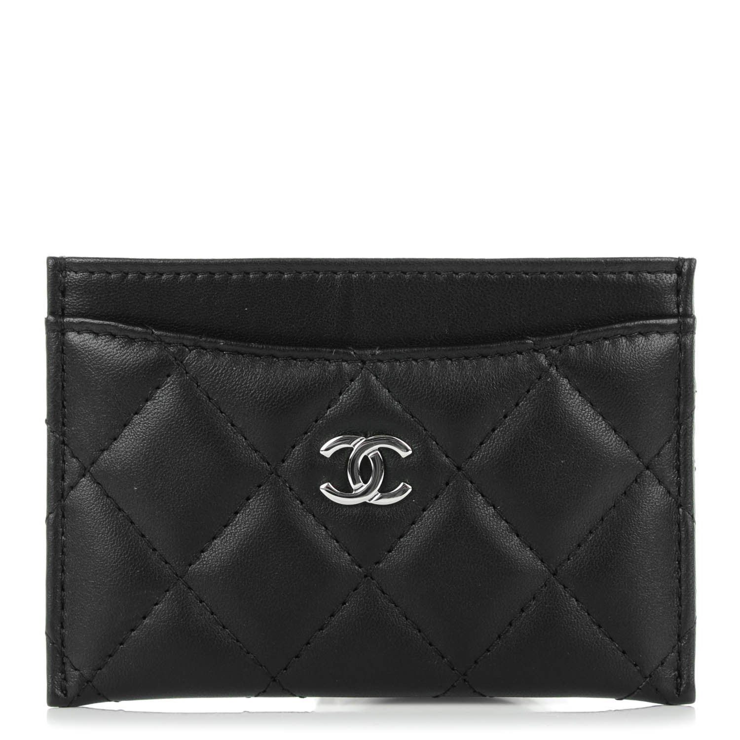Chanel Lambskin Quilted Card Holder Black 1 of 8
