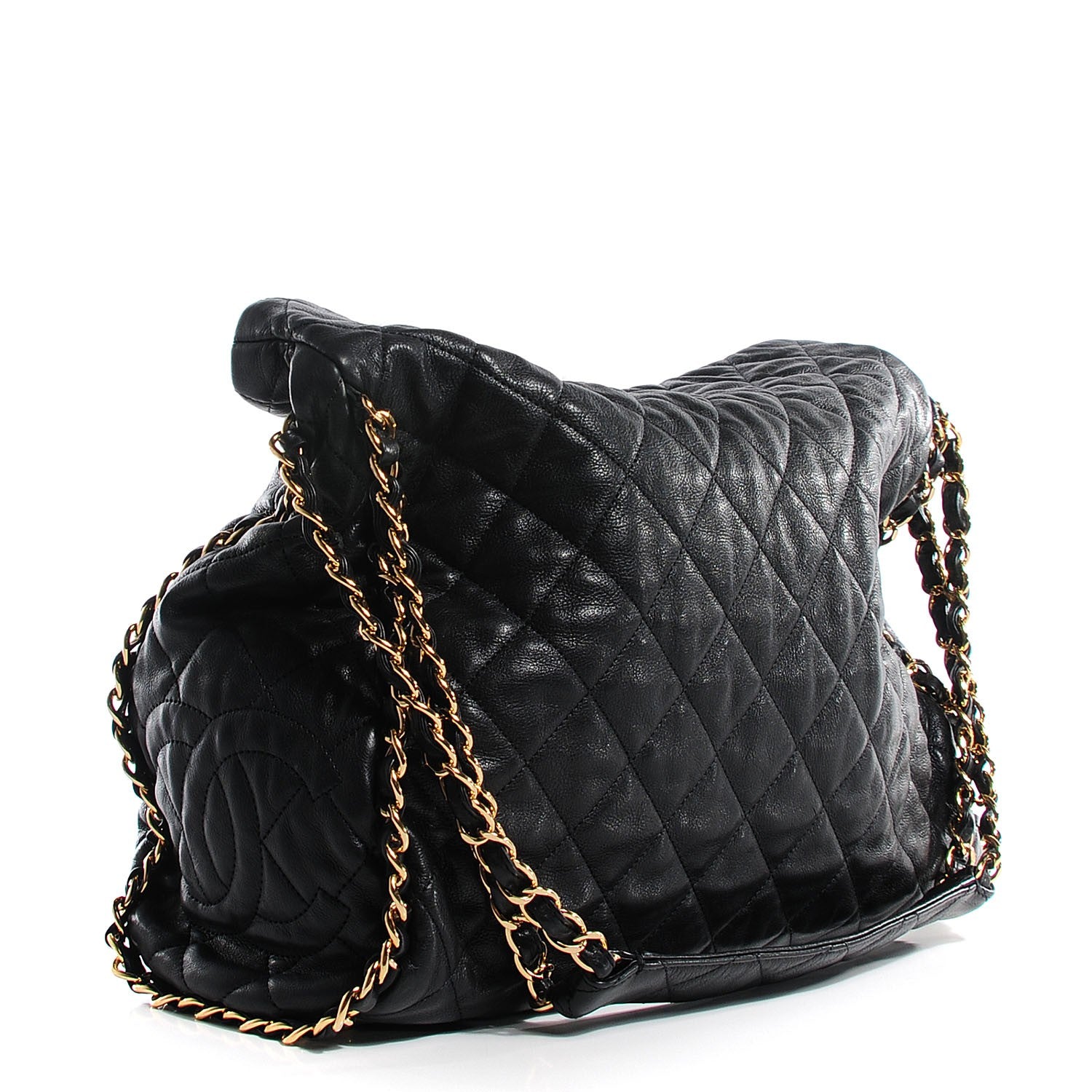 Chanel Calfskin Quilted Large Chain Me Hobo Black 3 of 7
