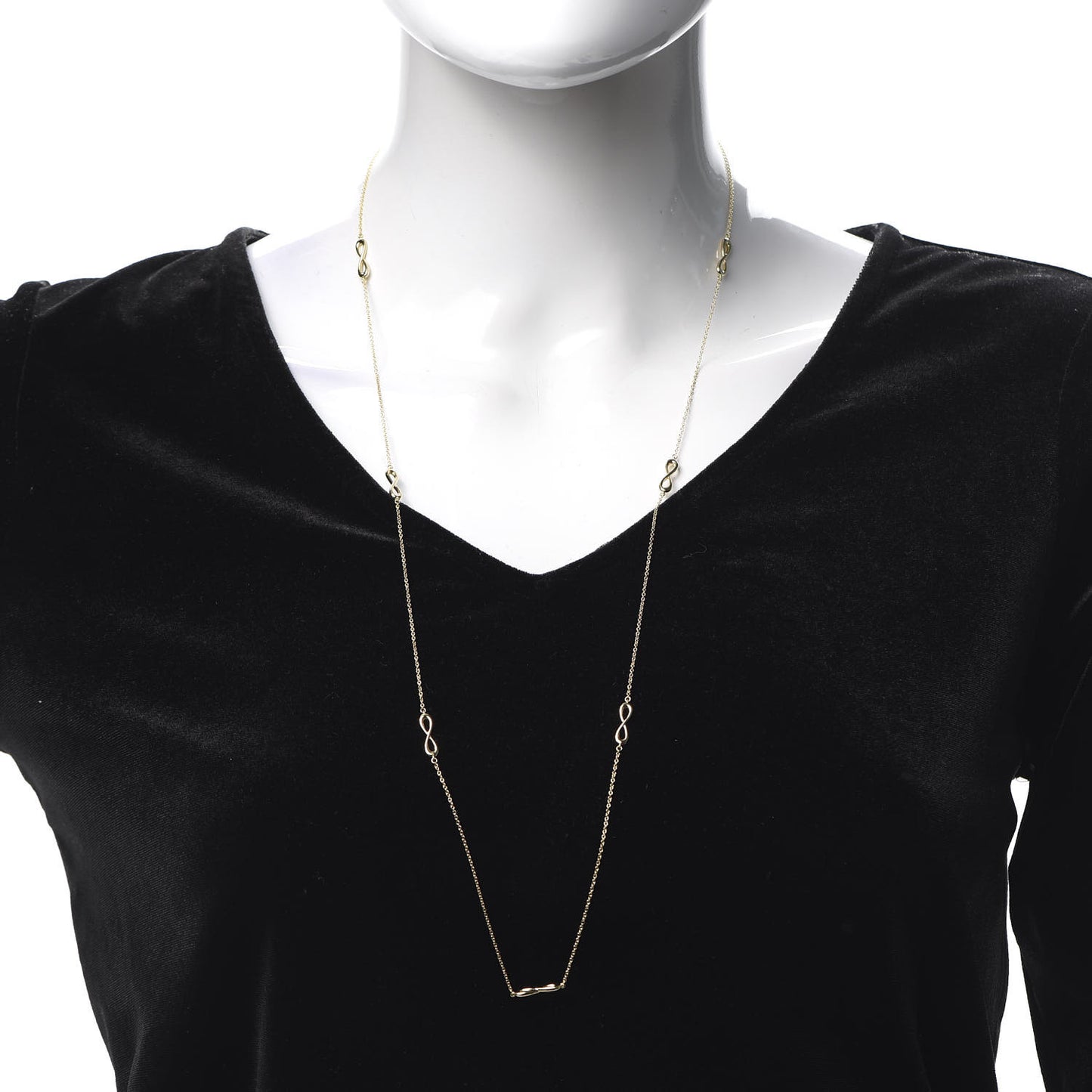 18K Yellow Gold Infinity Endless Necklace