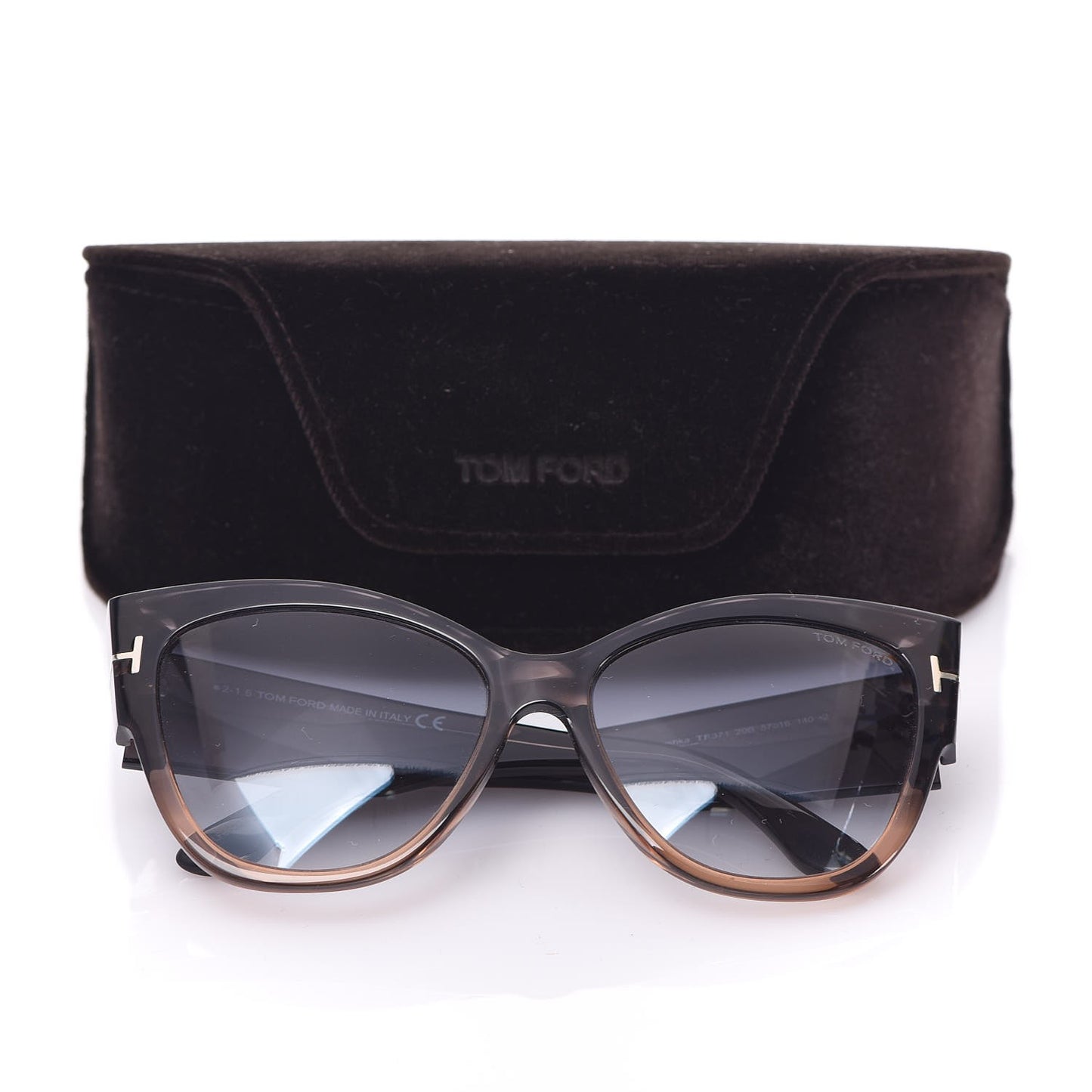 Acetate Anoushka Cat Eye Sunglasses TF371 Melange Grey Peach