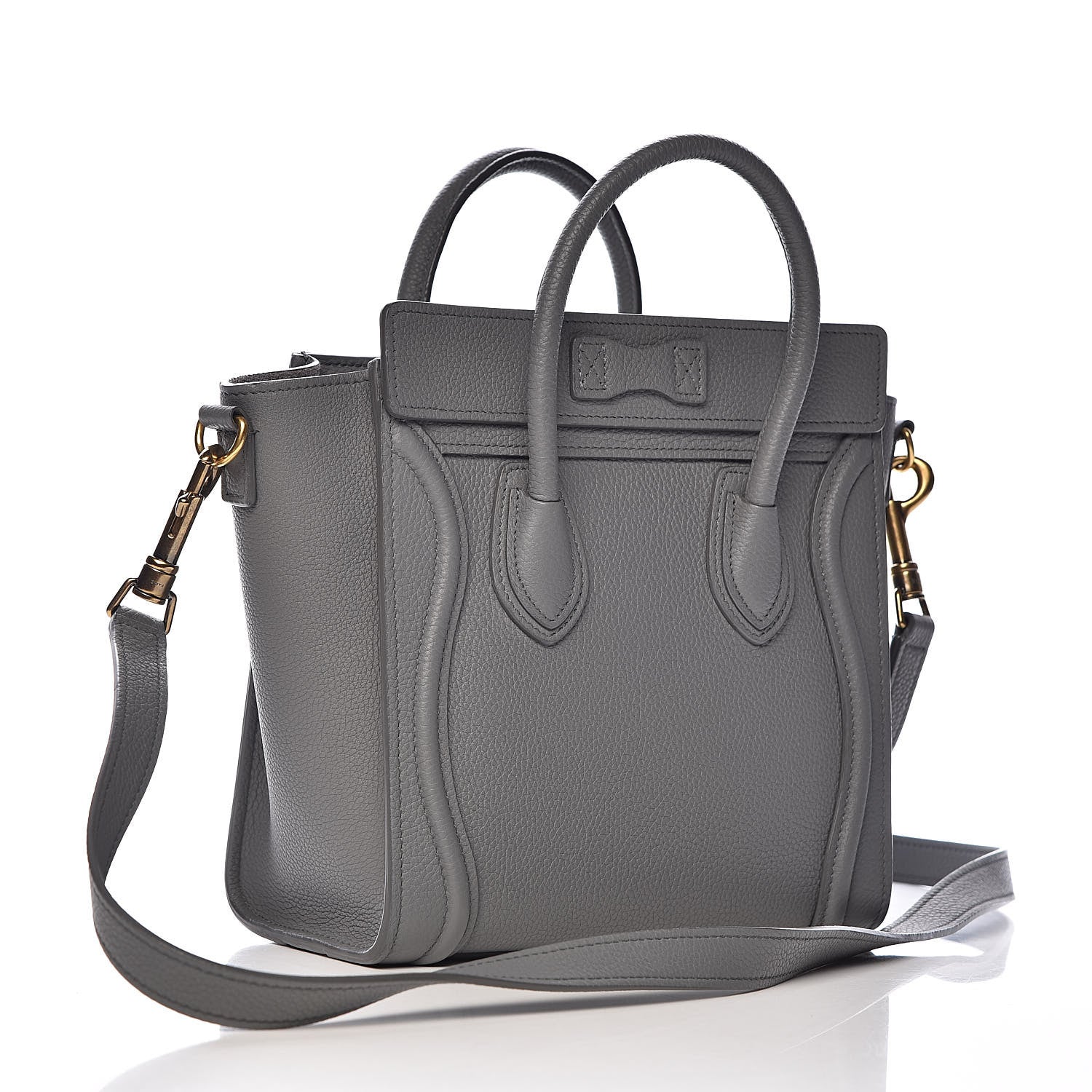 Celine Baby Drummed Calfskin Nano Luggage Kohl 3 of 10