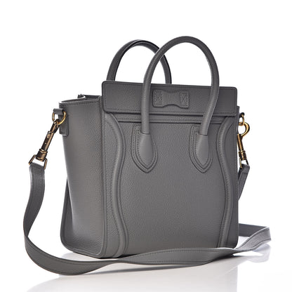 Celine Baby Drummed Calfskin Nano Luggage Kohl 3 of 10
