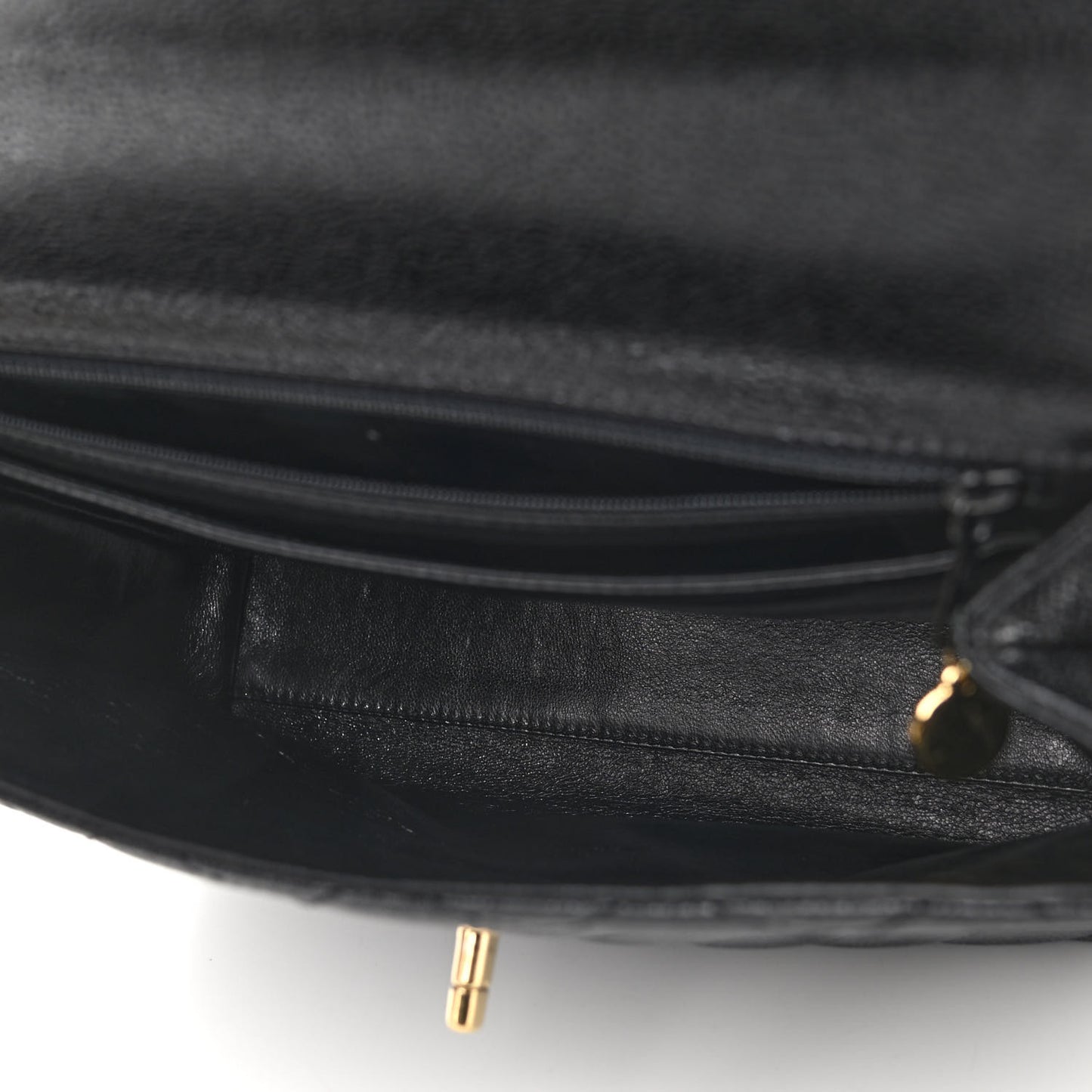 Caviar Quilted Jumbo Kelly Flap Black