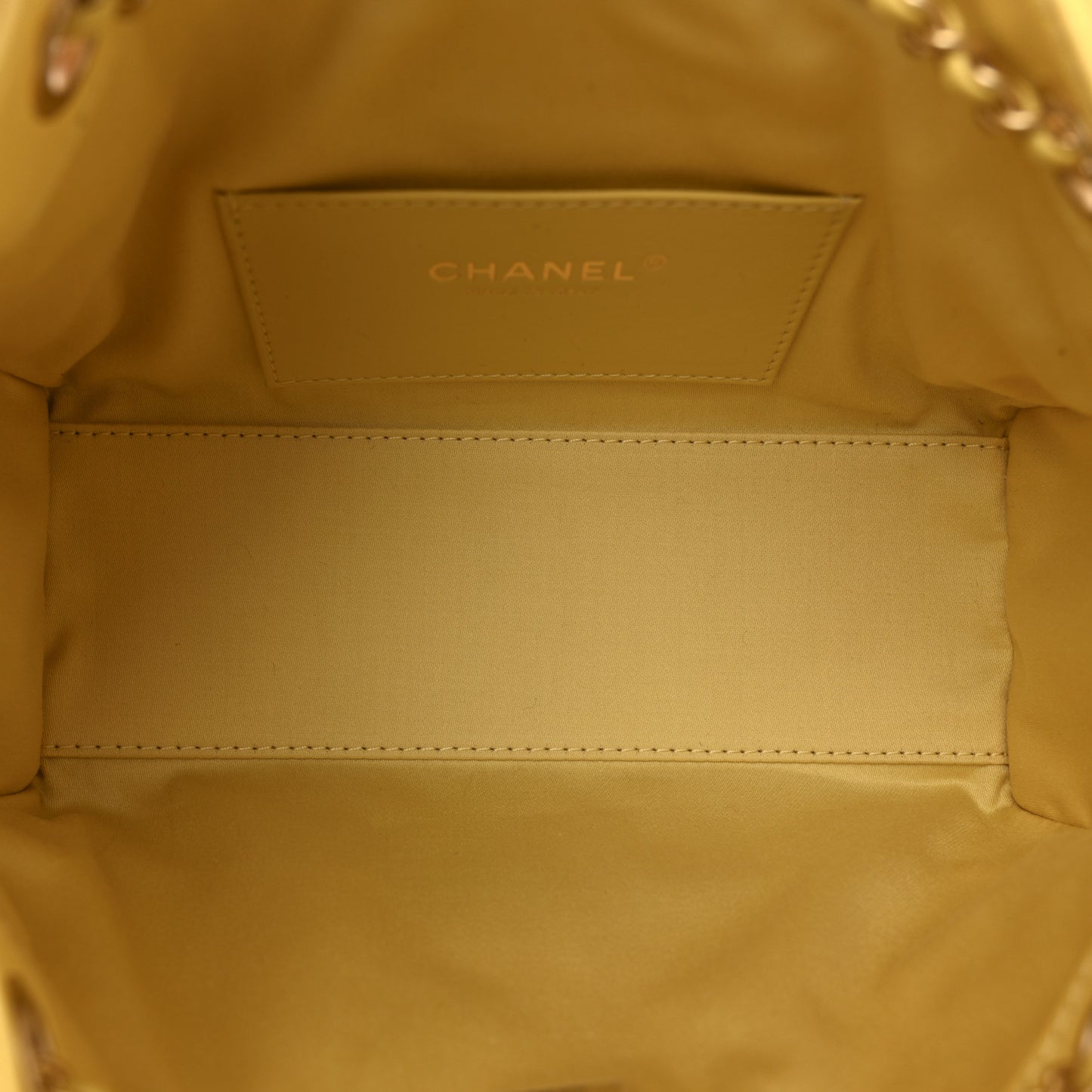 Suede Quilted Mini Chanel 25 Handbag Yellow