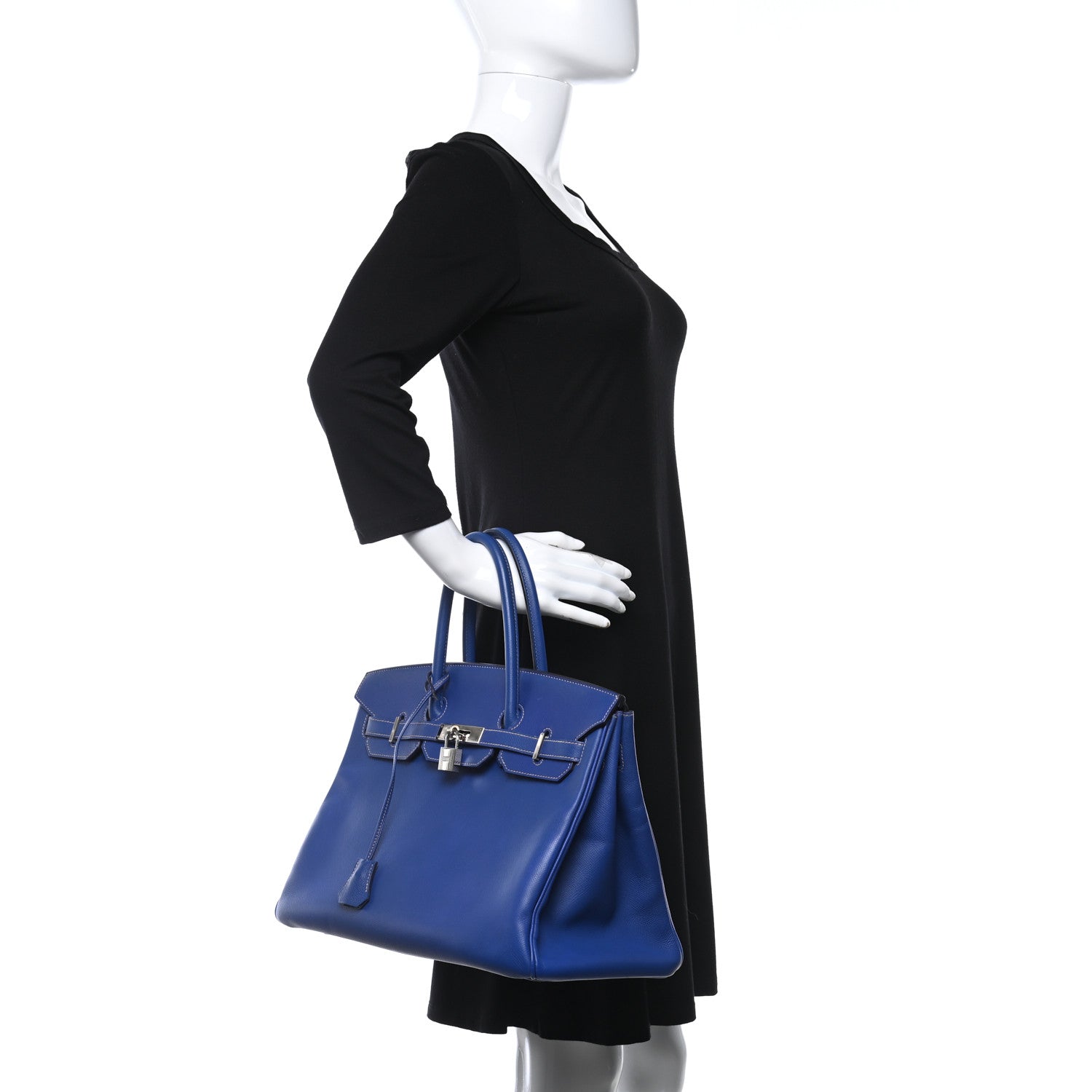 Hermes Epsom Candy Birkin 35 Bleu Electrique Mykonos 3 of 10