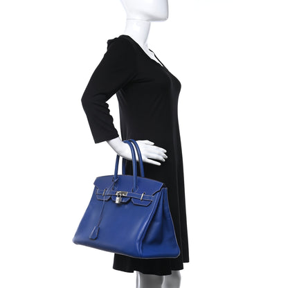 Hermes Epsom Candy Birkin 35 Bleu Electrique Mykonos 3 of 10