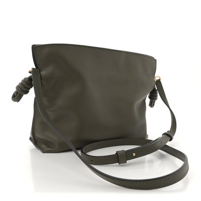 Loewe Calfskin Mini Flamenco Knot Clutch Dark Khaki 3 of 10