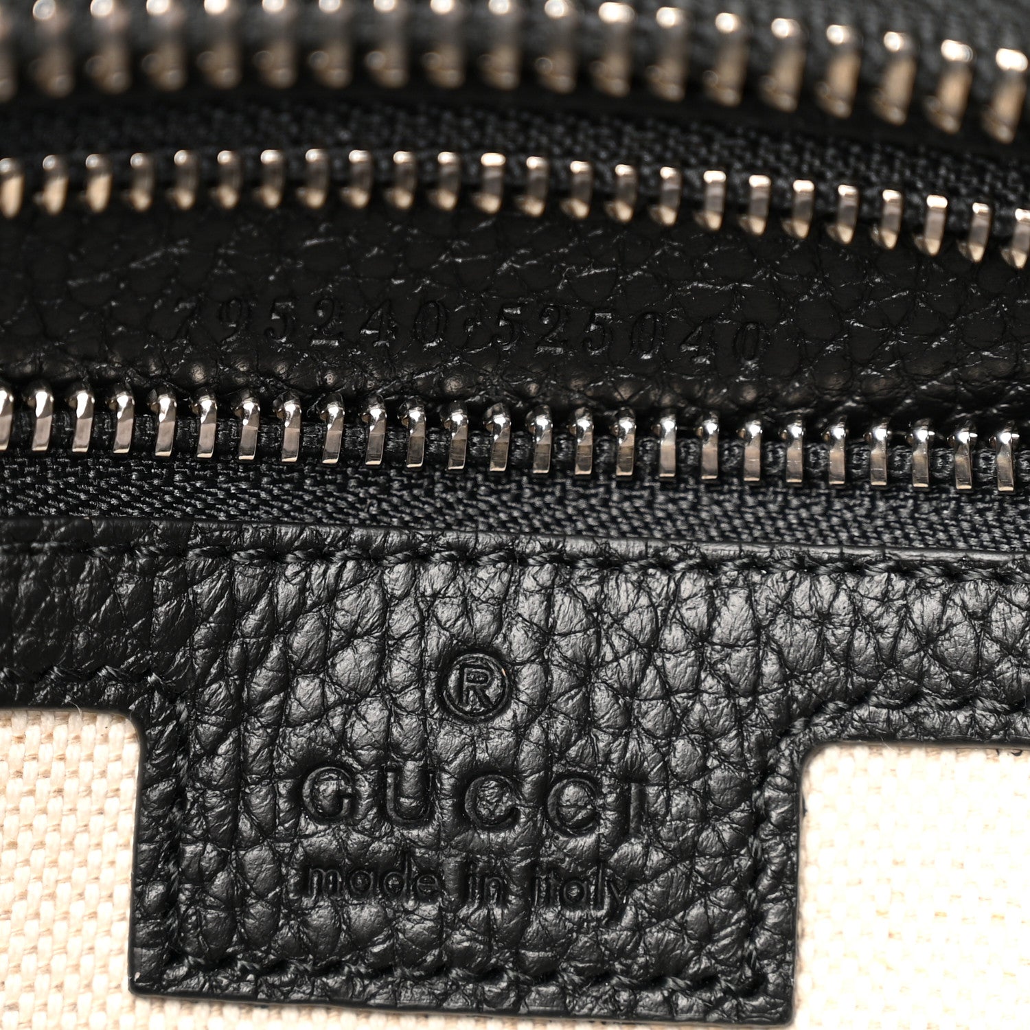 Gucci Monogram Jumbo GG Textured Dollar Calfskin Crossbody Bag Black 6 of 9