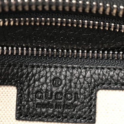 Gucci Monogram Jumbo GG Textured Dollar Calfskin Crossbody Bag Black 6 of 9