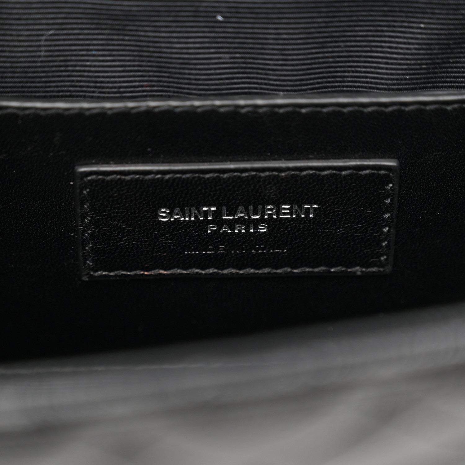 Saint Laurent Grain De Poudre Textured Mixed Matelasse Triquilt Medium Monogram Monochrome Satchel Black 6 of 10