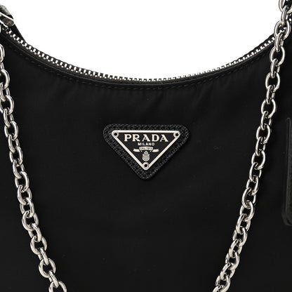 Prada Nylon Re-Edition 2005 Shoulder Bag Black 7 of 9
