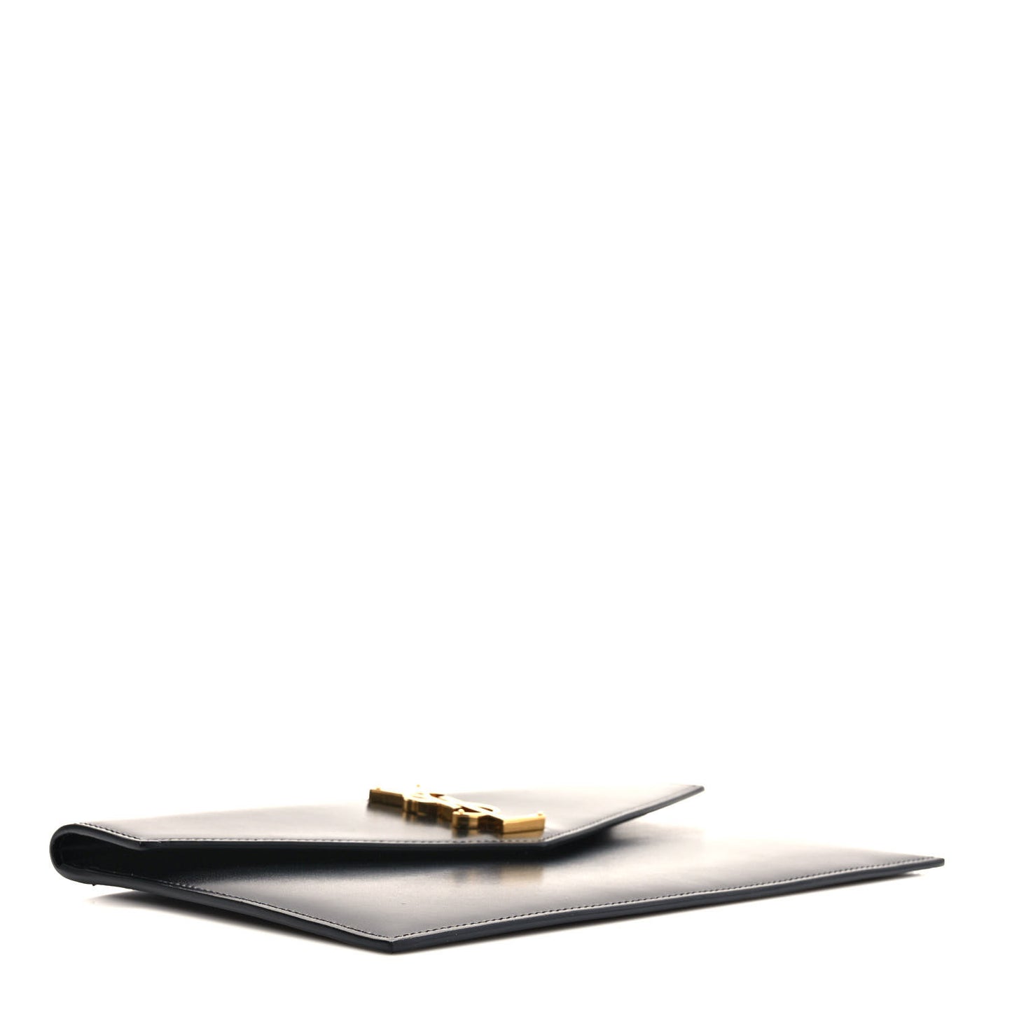 Smooth Shiny Calfskin Monogram Uptown Pouch Black