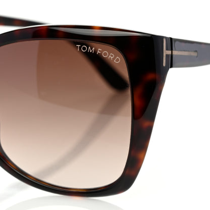 Tom Ford Carli Oversize Square Cateye Sunglasses TF295 Havana Brown 7 of 8