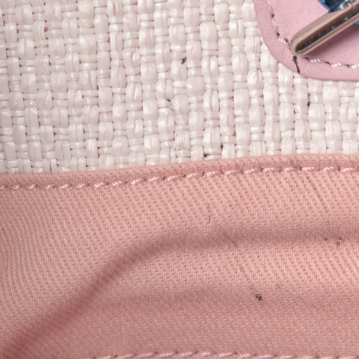 Chanel Canvas Large Deauville Tote White Pink 8 of 10