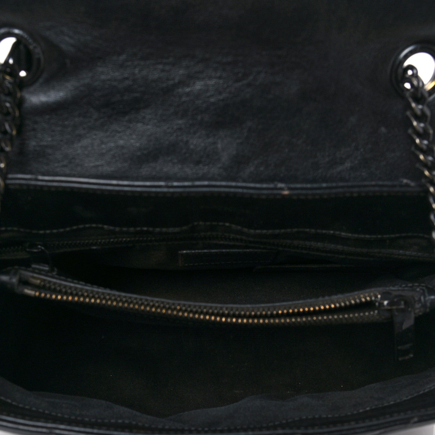 Saint Laurent Calfskin Y Quilted Monogram Monochrome Medium Loulou Chain Satchel Black 4 of 8