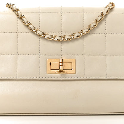 Chanel Lambskin Chocolate Bar Accordion Mademoiselle Ivory 7 of 9