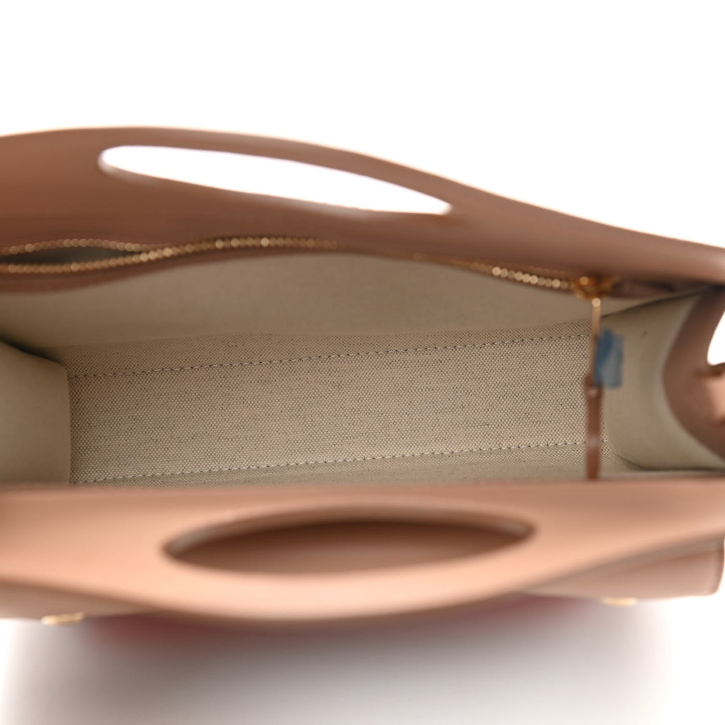 Smooth Calfskin Striped Mini Pocket Bag Camel