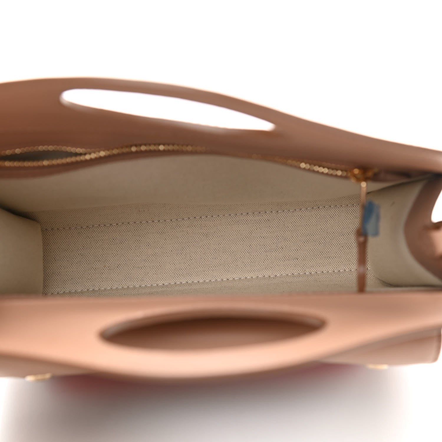 Burberry Smooth Calfskin Striped Mini Pocket Bag Camel 5 of 9