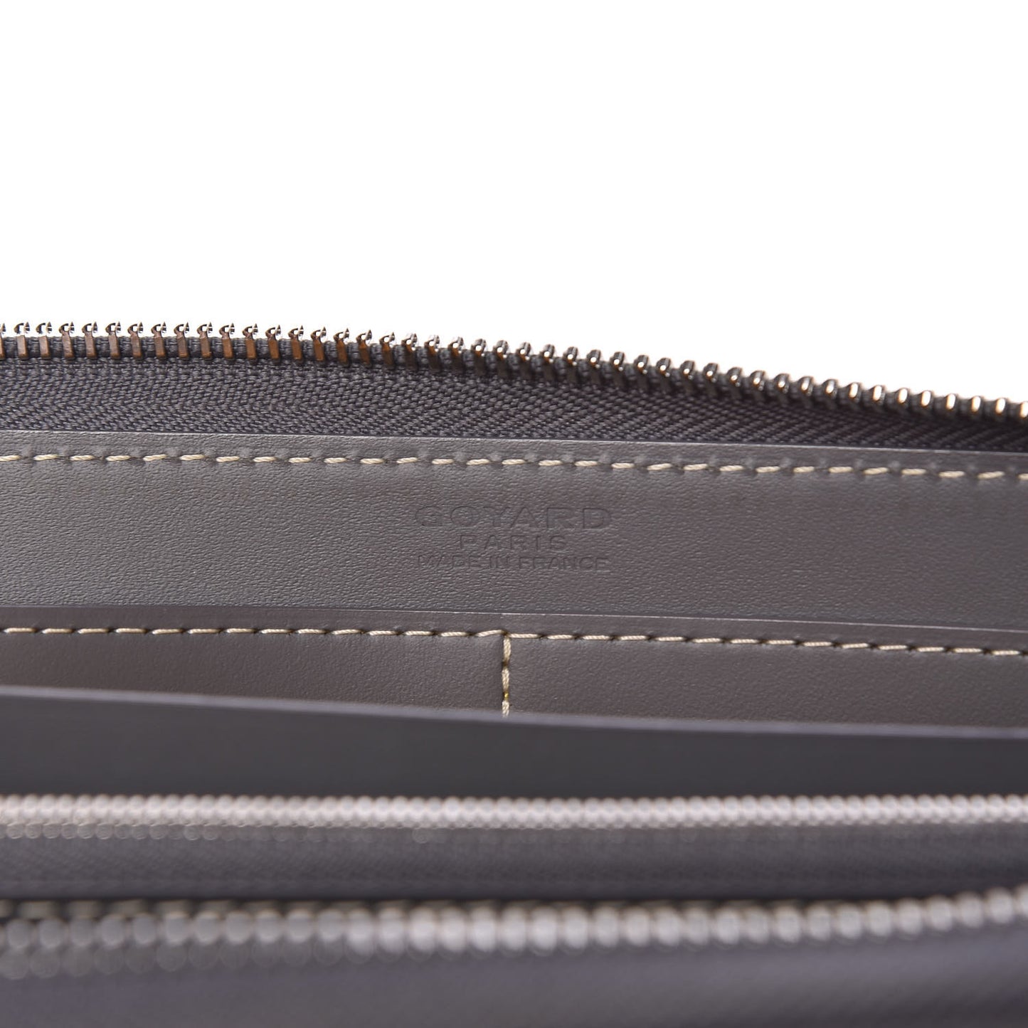 Goyardine Matignon Zip Around GM Wallet Grey