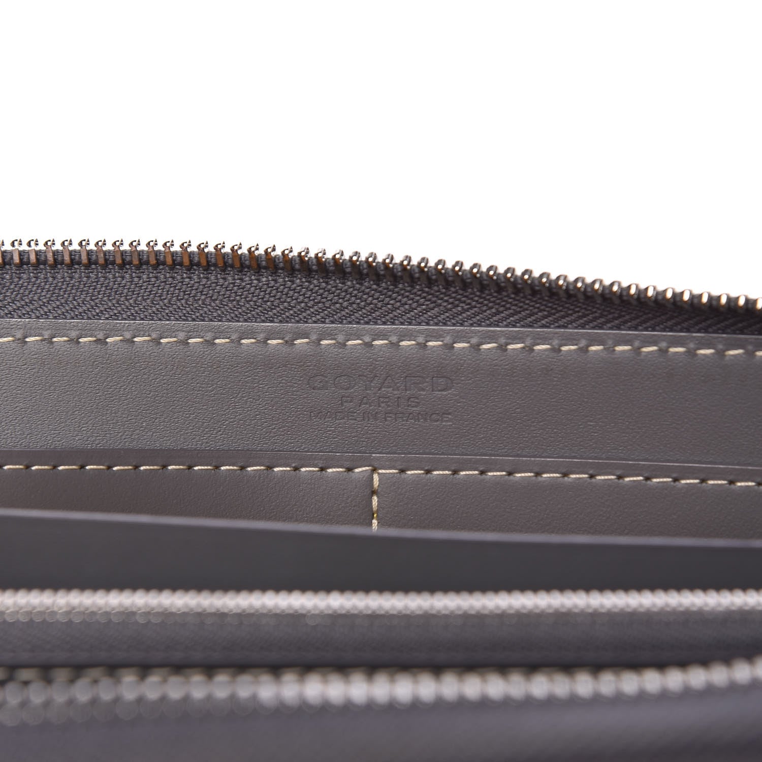 Goyard Goyardine Matignon Zip Around GM Wallet Grey 6 of 8