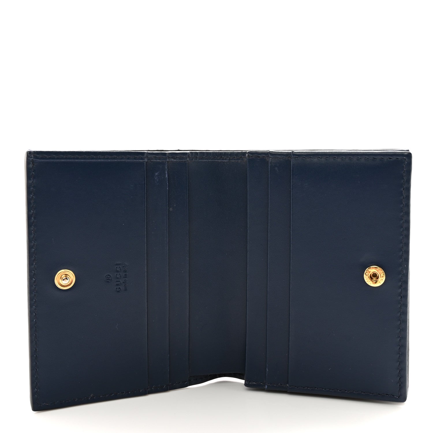 Gucci Guccissima Card Case Wallet Blue 5 of 13
