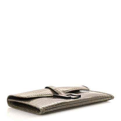 Hermes Shiny Niloticus Crocodile Jige Elan 29 Clutch Gris Tourterelle 4 of 13