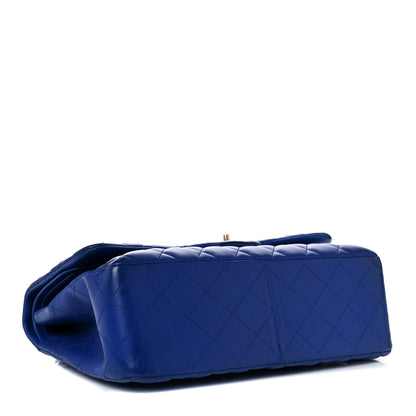 Chanel Lambskin Quilted Jumbo Double Flap Blue 4 of 22