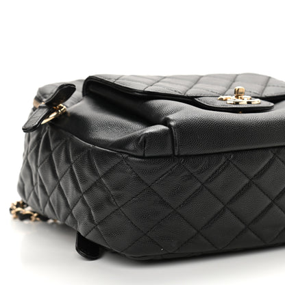 Chanel Caviar Quilted Medium Zip Around Backpack Black 9 of 11