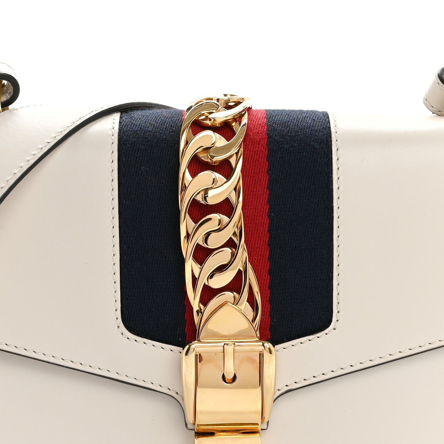 Calfskin Small Sylvie Shoulder Bag Off White