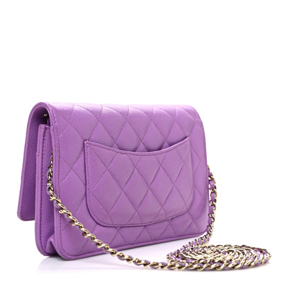 Chanel Caviar Quilted Wallet On Chain WOC Purple 3 of 12